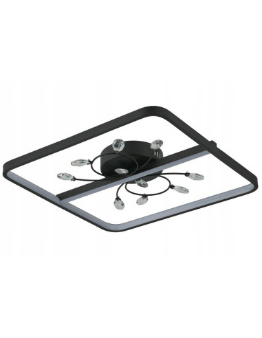 Elegancka lampa sufitowa LED Dacota z kryształami – nowoczesny plafon do salonu i sypialni, energooszczędny design.