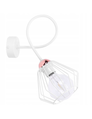 Kinkiet EDISON z miedzianą podkloszówką, nowoczesny design, E27 - biały, czarny, pomarańczowy, Light Home