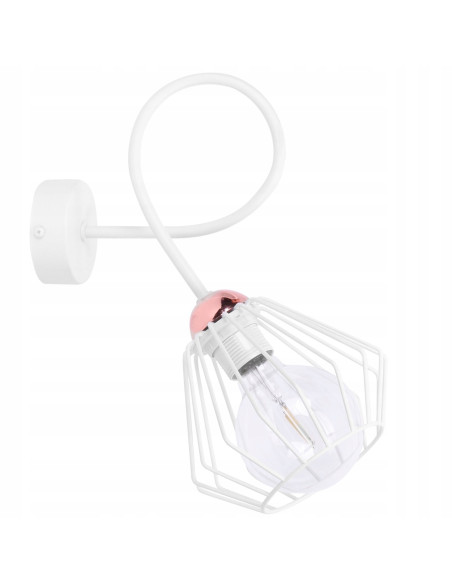 Kinkiet EDISON z miedzianą podkloszówką, nowoczesny design, E27 - biały, czarny, pomarańczowy, Light Home