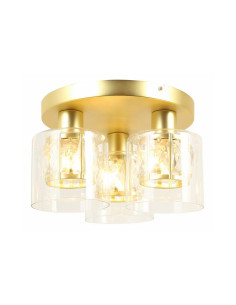 Plafon Elmo w kolorze złotym z kryształami – eleganckie oświetlenie do kuchni i salonu w stylu glamour