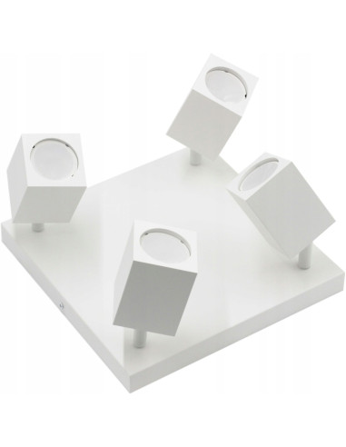 Lampa sufitowa QUANTUS IV w stylu industrialnym - elegancki plafon z 4 regulowanymi punktami świetlnymi