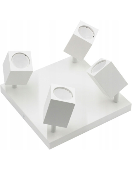 Lampa sufitowa QUANTUS IV w stylu industrialnym - elegancki plafon z 4 regulowanymi punktami świetlnymi