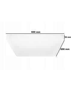Nowoczesna lampa sufitowa LED kwadratowa HOLLYWOOD, 60W, biały plafon do wnętrz industrialnych i komercyjnych 2