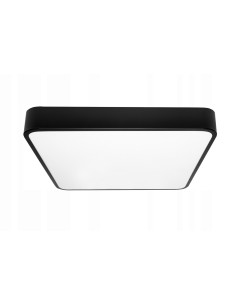 Nowoczesny plafon LED HOLLYWOOD w czarnej ramie - eleganckie oświetlenie do sypialni i salonu, 40x40 cm, 1 źródło światła.