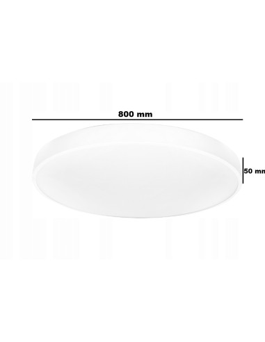 Nowoczesny plafon LED HOUSTON 80W w kolorze białym - eleganckie oświetlenie do salonu, korytarza i biura