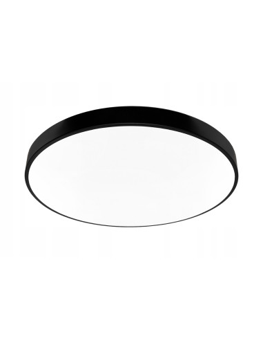 Nowoczesny plafon LED HOUSTON 60W, okrągły czarno-biały, 5400 lumenów, energooszczędny, elegancki do wnętrz.