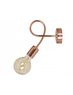 Miedziana lampa sufitowa EDISON 60W - nowoczesny design do eleganckich wnętrz salonu i jadalni