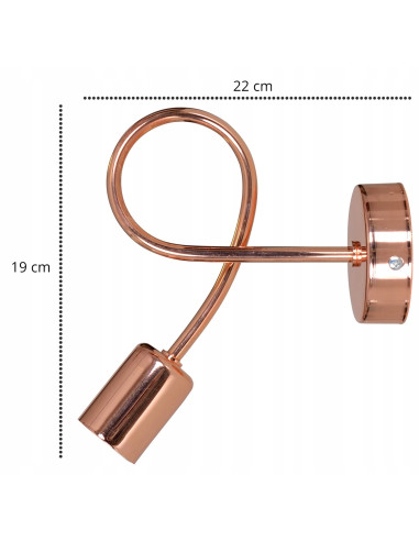 Miedziana lampa sufitowa EDISON 60W - nowoczesny design do eleganckich wnętrz salonu i jadalni