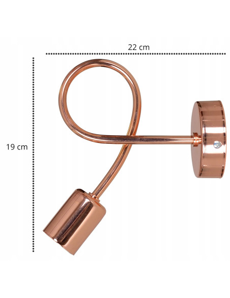 Miedziana lampa sufitowa EDISON 60W - nowoczesny design do eleganckich wnętrz salonu i jadalni
