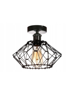 Lampa sufitowa Cameleon Loft, czarna metalowa, regulowane E27, idealna do kuchni i jadalni