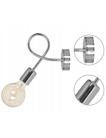 Kinkiet EDISON Retro z Metalową Konstrukcją – Nowoczesne Oświetlenie do Wnętrz Eleganckich i Klasycznych