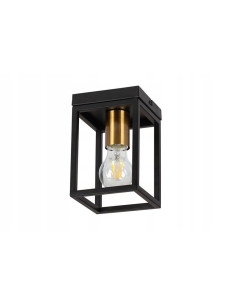 Plafon Loftowy Cage z Czarnym i Złotym Wykończeniem Idealny do Kuchni i Jadalni 2