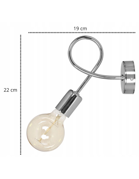 Kinkiet EDISON Retro z Metalową Konstrukcją – Nowoczesne Oświetlenie do Wnętrz Eleganckich i Klasycznych