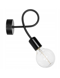 Lampa ścienna EDISON E27 w stylu industrialnym z spiralnym montażem - metalowa, dostępna w różnych kolorach