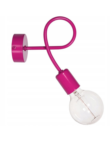 Lampa ścienna EDISON E27 w stylu industrialnym z spiralnym montażem - metalowa, dostępna w różnych kolorach