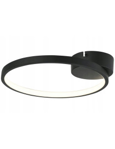 Plafon LED Ragi czarny okrągły - nowoczesna lampa sufitowa do sypialni, energooszczędna i elegancka.