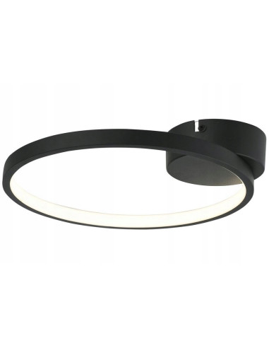 Plafon LED Ragi czarny okrągły - nowoczesna lampa sufitowa do sypialni, energooszczędna i elegancka.