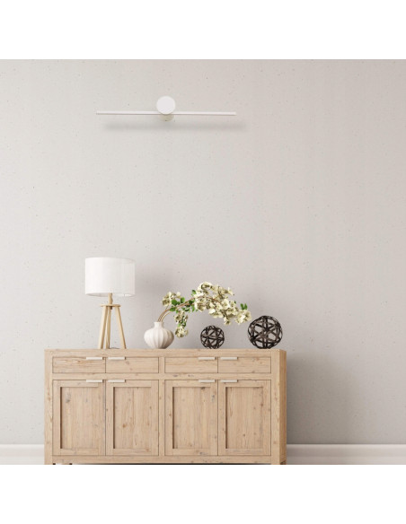 Kinkiet LED Modern Slim M 40cm biały - eleganckie oświetlenie do lustra i ściany, energooszczędny, ciepłe światło 3000K