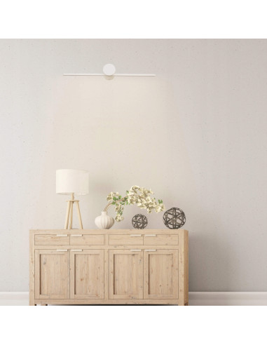 Kinkiet LED Modern Slim M 40cm biały - eleganckie oświetlenie do lustra i ściany, energooszczędny, ciepłe światło 3000K