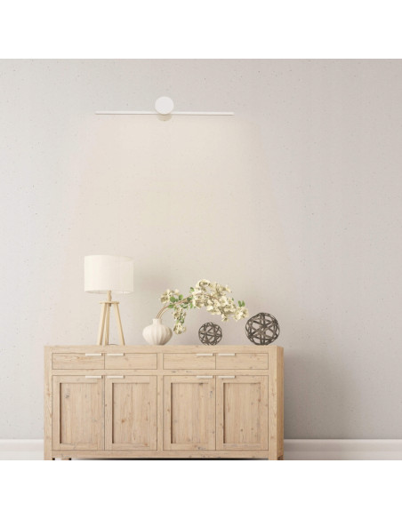 Kinkiet LED Modern Slim M 40cm biały - eleganckie oświetlenie do lustra i ściany, energooszczędny, ciepłe światło 3000K