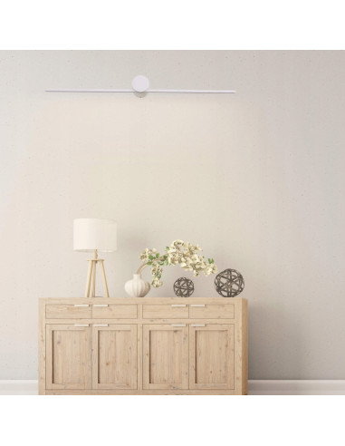 Nowoczesny Kinkiet Łazienkowy LED Slim L Biały 60 cm z Ciepłym Światłem IP44 - Light Prestige