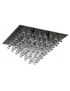 Elegancki plafon kwadratowy Lancaster Crystal w grafitowym kolorze do nowoczesnych wnętrz i stylowych salonów 2