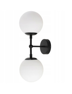 Lampa ścienna DORADO - elegancki kinkiet z białymi kulami, minimalistyczny design do salonu i holu, metal i szkło. 2