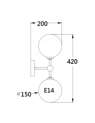 Lampa ścienna DORADO - elegancki kinkiet z białymi kulami, minimalistyczny design do salonu i holu, metal i szkło.