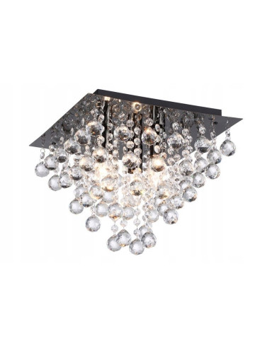 Plafon kryształowy Lancaster w kolorze grafitowym – luksusowe oświetlenie do nowoczesnych wnętrz