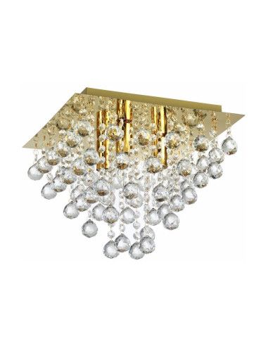 Plafon Kryształowy Lancaster - Elegancka Lampa Glamour do Sypialni i Salonu, Nowoczesny Design z Trzema Punktami Światła