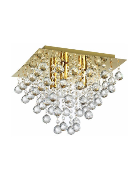 Plafon Kryształowy Lancaster - Elegancka Lampa Glamour do Sypialni i Salonu, Nowoczesny Design z Trzema Punktami Światła