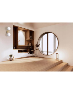 Lampa ścienna DORADO 2 - elegancki kinkiet z dwoma kloszami w złotej konstrukcji do biura i stylowych wnętrz 2