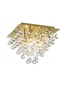 Plafon Kryształowy Lancaster - Elegancka Lampa Glamour do Sypialni i Salonu, Nowoczesny Design z Trzema Punktami Światła 2