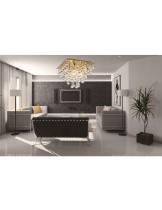 Nowoczesny plafon kwadratowy z kryształami – elegancja i luksus do każdego wnętrza 2