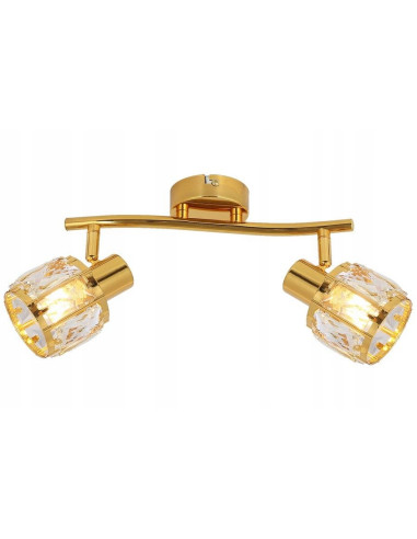 Lampa Ścienna Crownie w Kolorze Złotym z Kryształami - Elegancki Reflektor Glamour do Domu i Biura