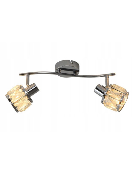 Plafon Crownie w srebrze z regulowanymi reflektorami – elegancja i funkcjonalność do każdego wnętrza