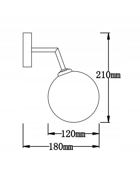 Lampa Ścienna Dorado - Elegancki Kinkiet z Mleczną Kulą i Złotym Stelażem do Korytarza i Holu