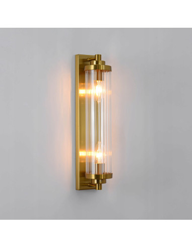 Kinkiet Lorenzo w kolorze złotym - nowoczesne oświetlenie ścienne do eleganckiego wnętrza