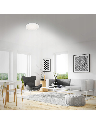 Plafon LED 24W z efektem gwiaździstego nieba - Nowoczesne oświetlenie sufitowe w kolorze białym do każdego wnętrza