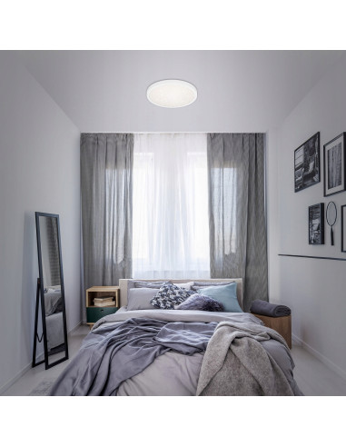 Plafon LED 24W z efektem gwiaździstego nieba - Nowoczesne oświetlenie sufitowe w kolorze białym do każdego wnętrza