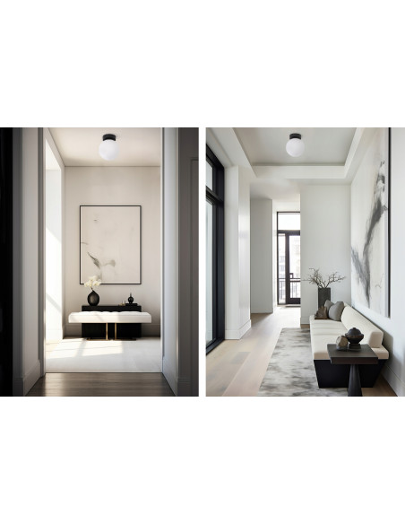 Plafon sufitowy ALTA Black - minimalistyczne oświetlenie E14, 15 cm, idealne do salonu i korytarza