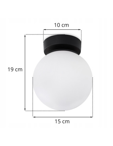 Plafon sufitowy ALTA Black - minimalistyczne oświetlenie E14, 15 cm, idealne do salonu i korytarza