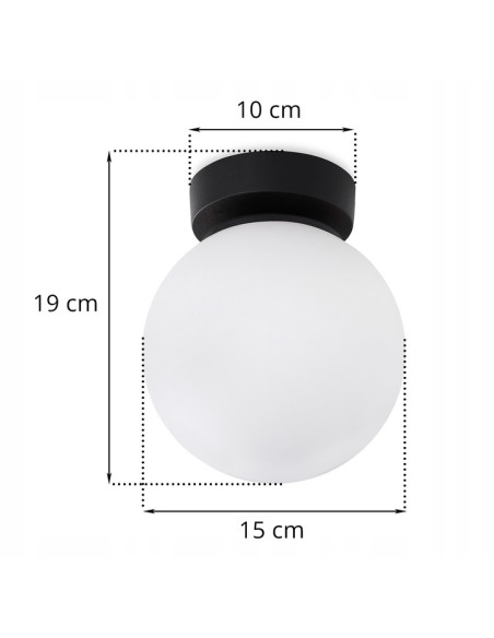 Plafon sufitowy ALTA Black - minimalistyczne oświetlenie E14, 15 cm, idealne do salonu i korytarza
