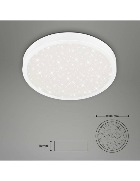 Plafon LED 24W z efektem gwiaździstego nieba - Nowoczesne oświetlenie sufitowe w kolorze białym do każdego wnętrza