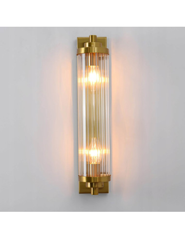 Kinkiet Lorenzo w kolorze złotym - nowoczesne oświetlenie ścienne do eleganckiego wnętrza