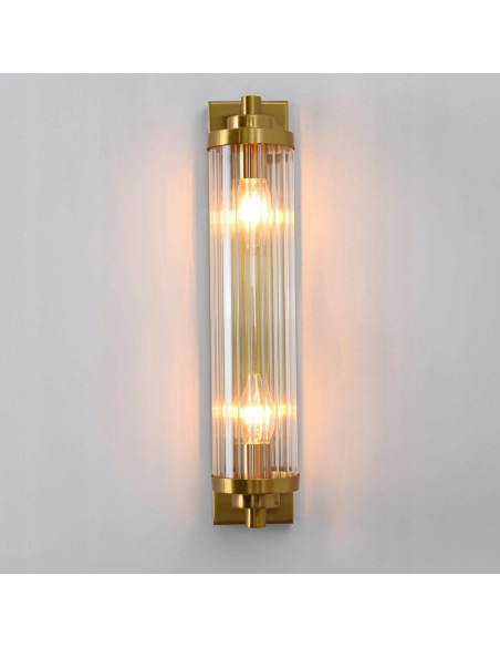 Kinkiet Lorenzo w kolorze złotym - nowoczesne oświetlenie ścienne do eleganckiego wnętrza