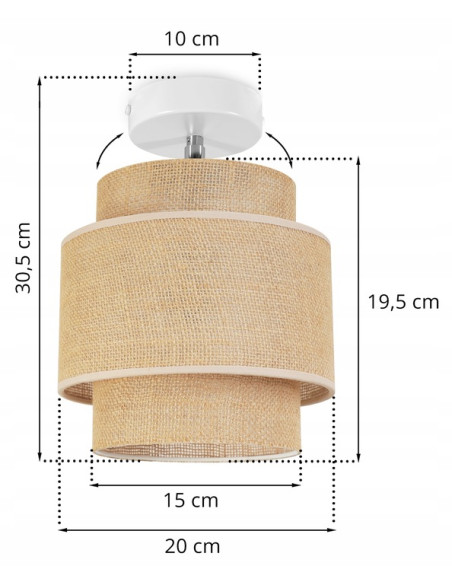 Lampa kinkiet BOHO JUT z regulacją | Elegancka lampa w stylu boho do nowoczesnych wnętrz nad lustro