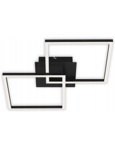 Plafon LED Briloner 62 x 22 cm, biały/czarny, ściemnialny, nowoczesny design do sypialni i salonów