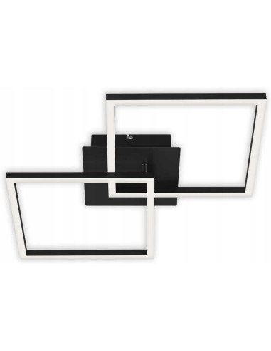 Plafon LED Briloner 62 x 22 cm, biały/czarny, ściemnialny, nowoczesny design do sypialni i salonów