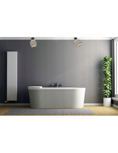 Kinkiet Boho w stylu skandynawskim - elegancka lampa rattanowa w kolorach czarnym, beżowym i szarym do czytania.